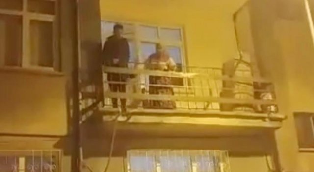 Hırsızlık yapmaya gittiği evin balkonunda mahsur kaldı