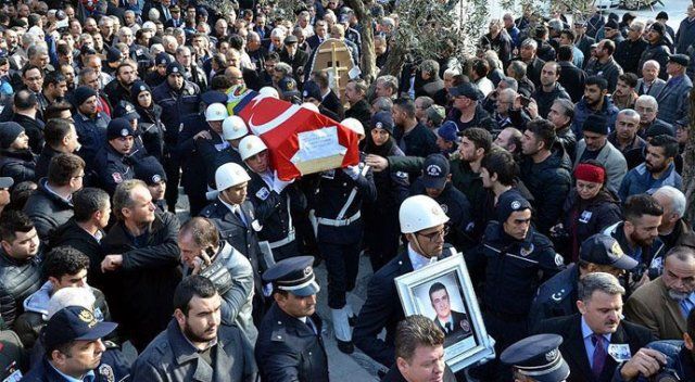 Şehit polis memuru Özdemir son yolculuğuna uğurlandı