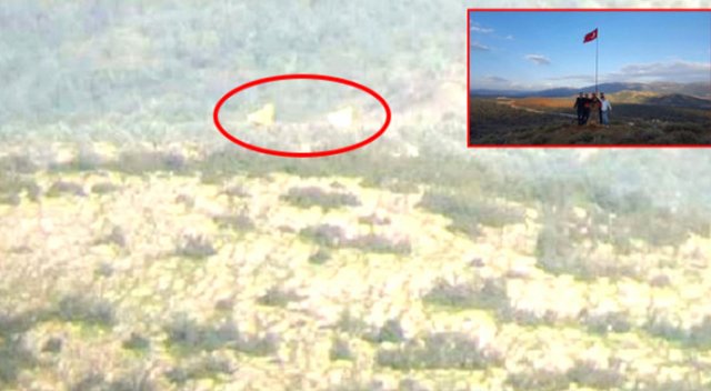 Sınırda PKK bayrağı krizi! Asker bölgeyi top atışına tuttu