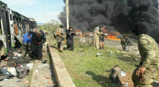 Suriye&#039;de otobüs konvoyunda patlama