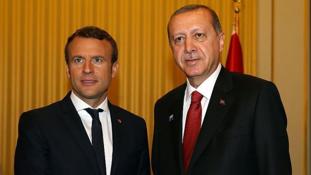 Cumhurbaşkanı Erdoğan ile Fransa Cumhurbaşkanı Macron görüştü