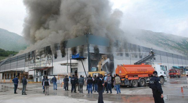 Tokat Organize Sanayi Bölgesinde yangın