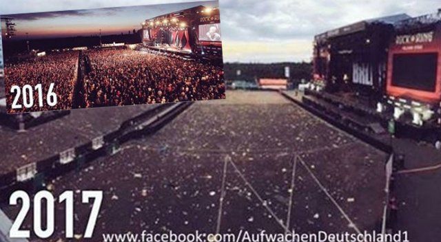Almanya&#039;nın en büyük rock festivali ilk gününü boş geçirdi