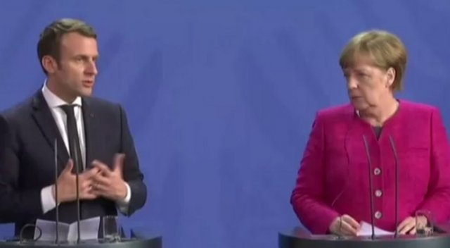 Macron ve Merkel, Brüksel’de bir araya geldi