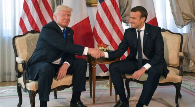 Trump ve Macron arasında Suriye görüşmesi