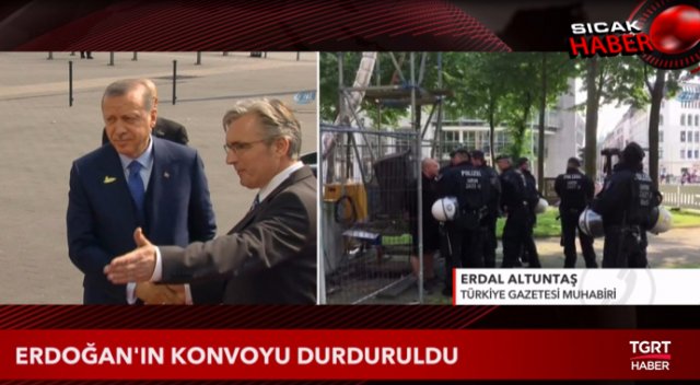 Cumhurbaşkanı Erdoğan&#039;ın konvoyu güvenlik gerekçesiyle Hamburg&#039;da bekletildi