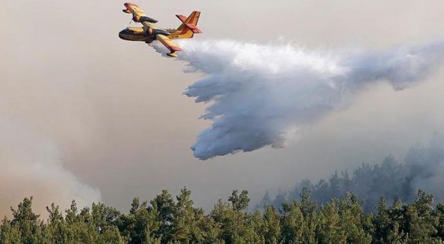 İzmir&#039;deki orman yangını söndürme çalışmaları sürüyor