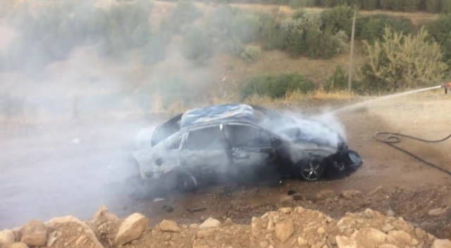 ​Kırşehir’de otomobil kül oldu