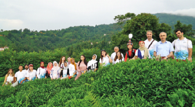 57 ülkeden 700 öğrenci Türkiye&#039;de çay topladı
