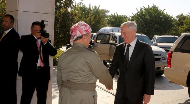 ABD Savunma Bakanı Barzani ile görüştü