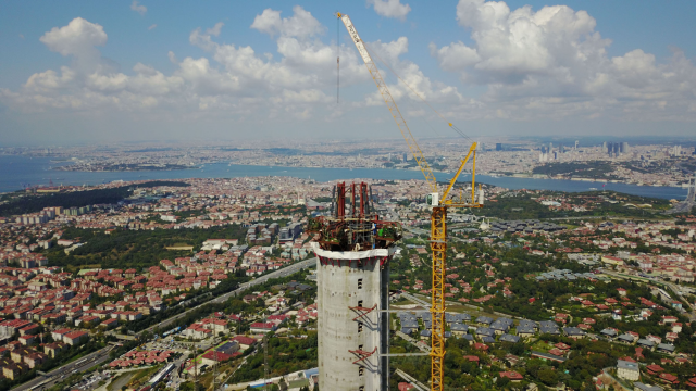 Küçük Çamlıca TV -Radyo Kulesi inşaatında sona gelindi
