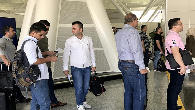 Erbil Havalimanı&#039;nda &#039;uçuş yasağı&#039; yoğunluğu