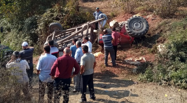 Fındık yüklü traktör devrildi: 2 ölü