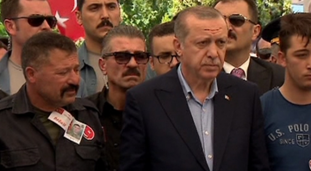 Şehit cenazesine Cumhurbaşkanı Erdoğan da katıldı