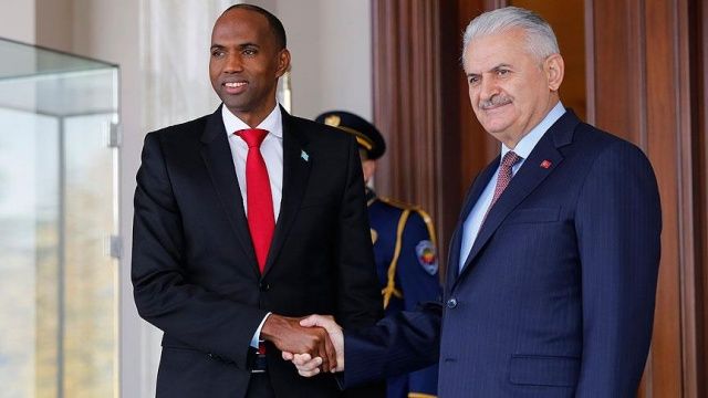 Başbakan Yıldırım, Somali Başbakanı Hayri ile görüştü