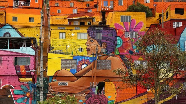 Bogota’daki grafitili mahalle, sakinlerinin gururu oldu