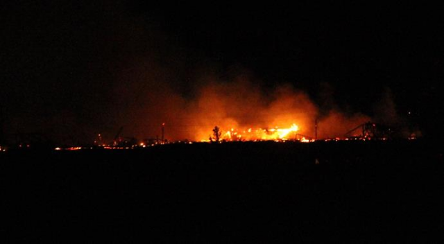 Erzincan&#039;da korkutan yangın