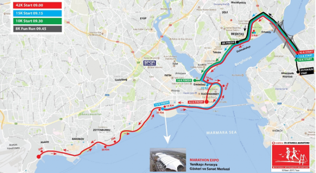Vodafone 39. İstanbul Maratonu’nda yeni parkurlar belli oldu