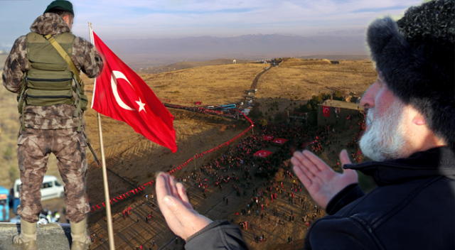 Erzurum&#039;da on binler ecdadın anısına tabyalara yürüdü