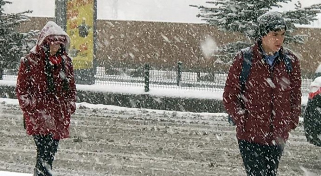 Erzurum&#039;da şehir merkezine mevsimin ilk karı yağdı
