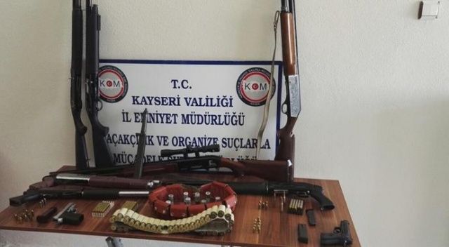 Kayseri&#039;de ruhsatsız silah operasyonu: 19 gözaltı