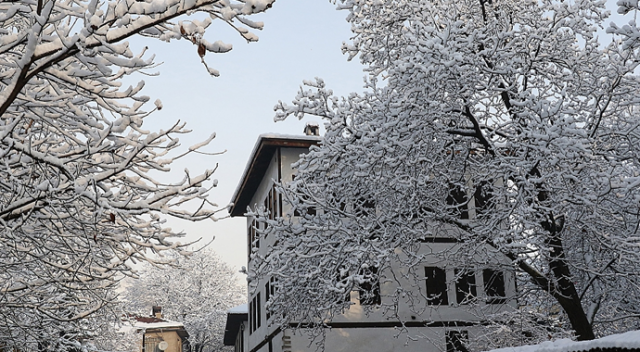Safranbolu’da kar güzelliği