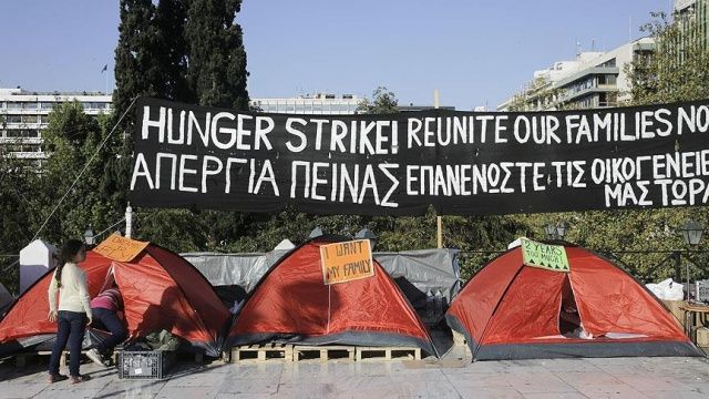 Yunanistan&#039;da sığınmacılar açlık grevinde