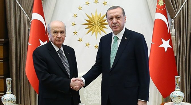 Erdoğan ve Bahçeli görüşmesi sona erdi