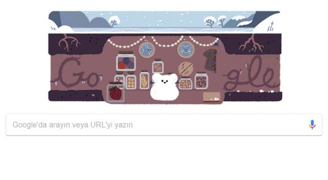 Google kış için doodle hazırladı (Google&#039;ın kış Doodle&#039;ı)
