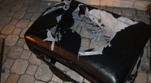 Konya&#039;da şüpheli valiz fünye ile patlatıldı