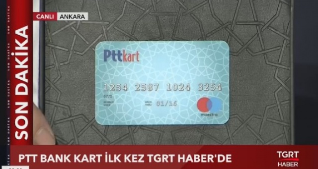 PTT Kart ilk kez TGRT Haber&#039;de tanıtıldı
