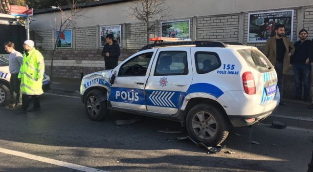 Beşiktaş’taki kazada, 1 polis yaralandı