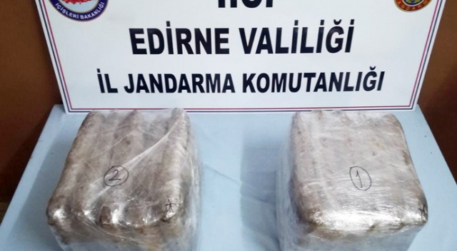 Edirne’de 11 kilo 404 gram skunk yakalandı