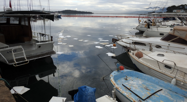 İzmir&#039;de mazot sızması: Liman kapatıldı