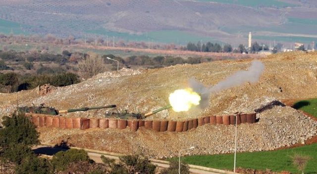 Son Dakika! TSK, Afrin&#039;deki PKK/PYD hedeflerini obüslerle vuruyor