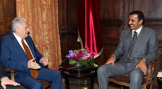 Başbakan Yıldırım, Münih&#039;te Katar Emiri Al Sani ile görüştü