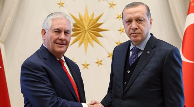 Cumhurbaşkanı Erdoğan-Tillerson görüşmesi başladı