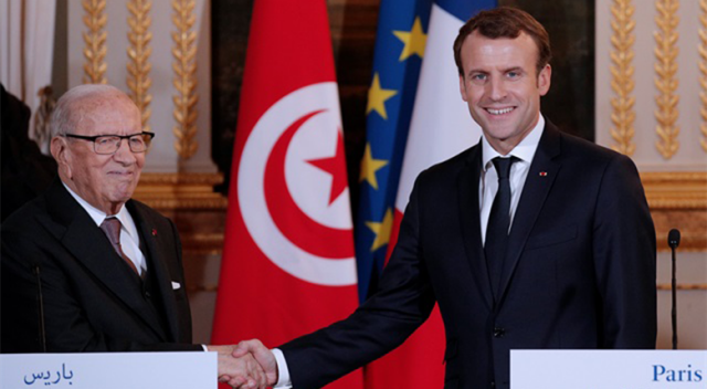 Fransa Cumhurbaşkanı Macron, Tunus&#039;ta