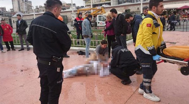 Taksim Meydanı&#039;nda kendini yaktı