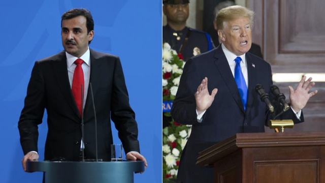 Trump, Katar Emiri es-Sani ile görüştü