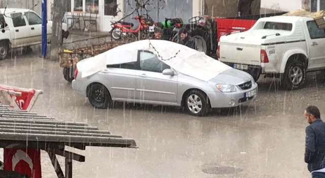 Bursa&#039;da dolu yağışı etkili oldu