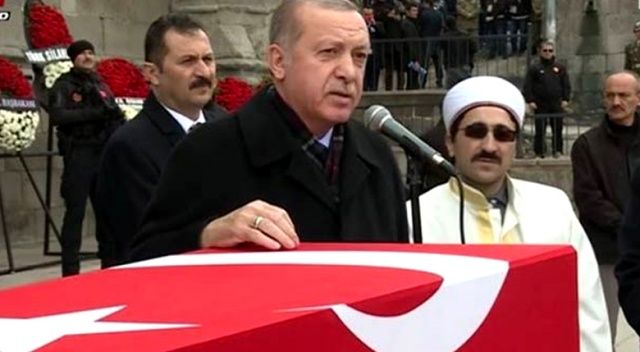 Cumhurbaşkanı Erdoğan şehit askere böyle veda etti