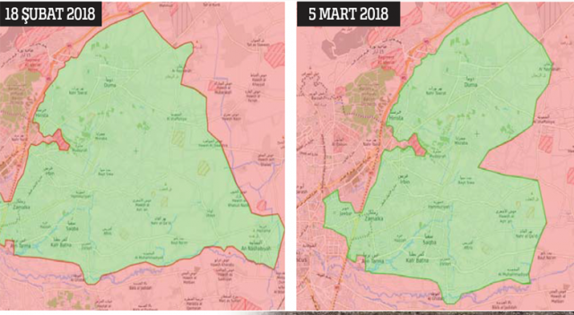 Suriye ordusu Doğu Guta’yı ikiye bölüyor