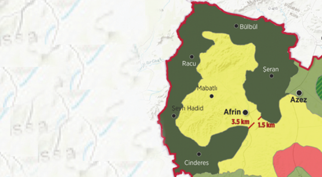 TSK: Afrin şehir merkezi kuşatıldı