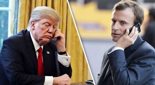 Trump ile Macron arasında Suriye görüşmesi