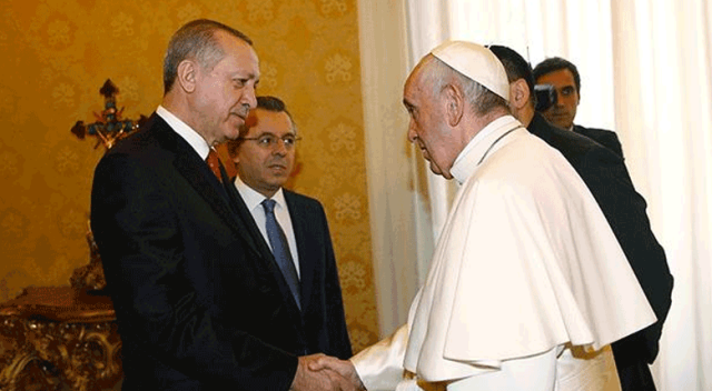 Cumhurbaşkanı Erdoğan ile Papa, Kudüs&#039;ü görüştü