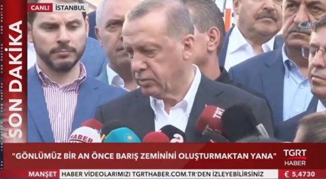 Erdoğan bayram namazı sonrası konuştu