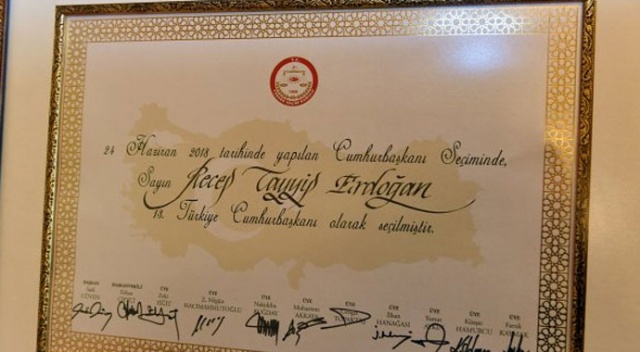 Cumhurbaşkanı Erdoğan&#039;ın mazbatası Meclis&#039;te