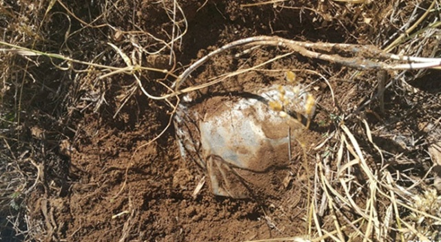 Kağızman&#039;da toprağa gömülü 2 EYP bulundu