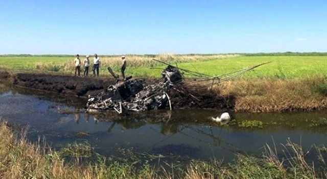 Rusya&#039;da helikopter düştü, pilot yanarak can verdi